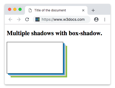 Multiple shadows with box-shadow property