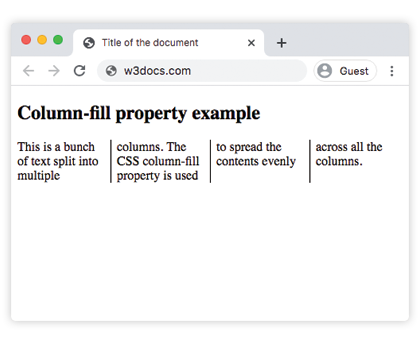 CSS column-fill Property