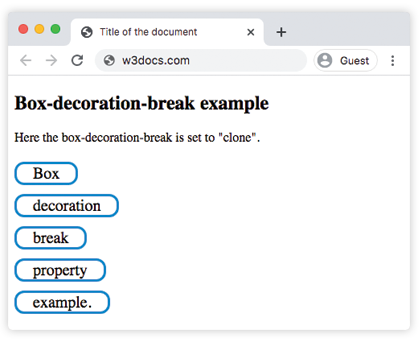 CSS box-decoration-break Property