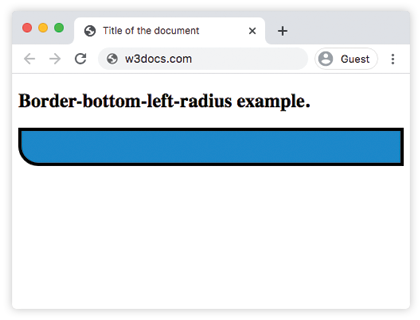 CSS border-bottom-left-radius Property