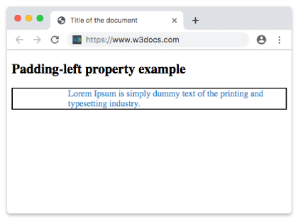 CSS padding-left Property