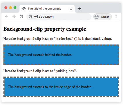 CSS background-clip Property