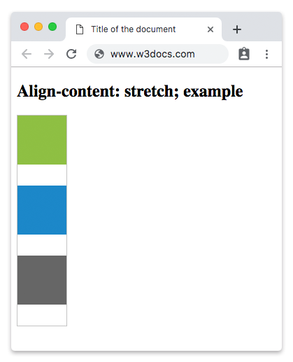 CSS align-content Property with the stretch value