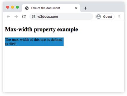 CSS max-width Property