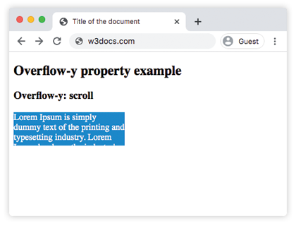 CSS overflow-y visible