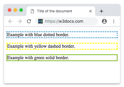 CSS Border example