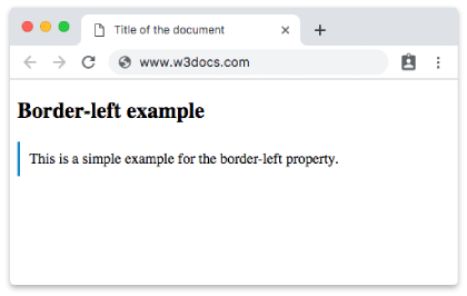 CSS border-left Property