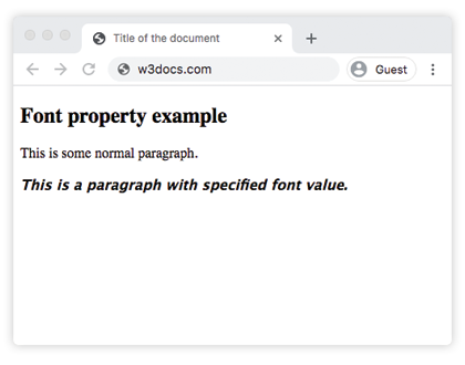 CSS font Property