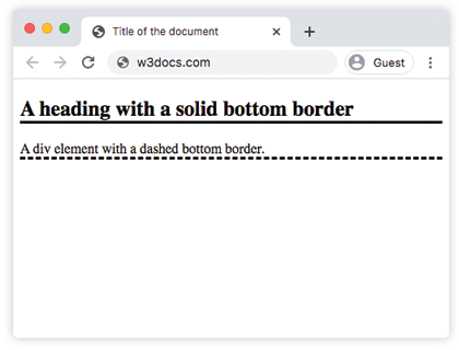 CSS border-bottom-style Property