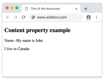CSS content Property