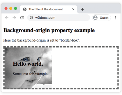 Background image positioned to the padding-box origin
