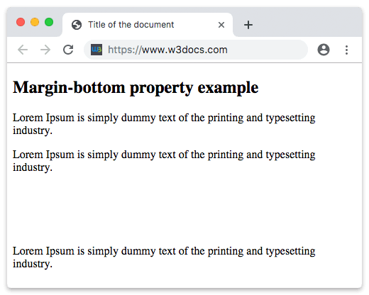 CSS margin-bottom Property