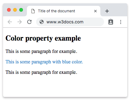 CSS color Property