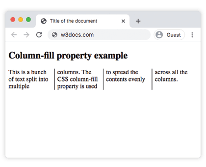 CSS column-fill balance example