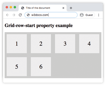CSS grid-row-start with the default auto value