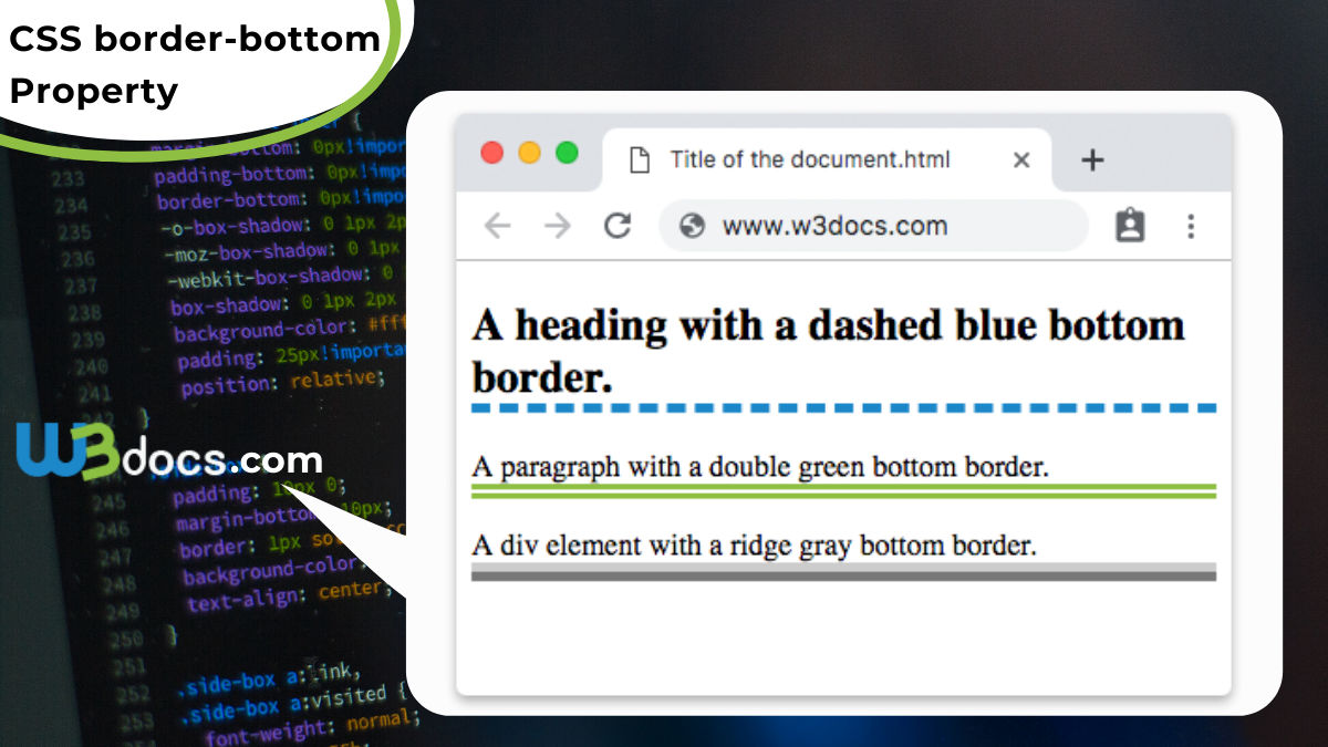 html border-bottom