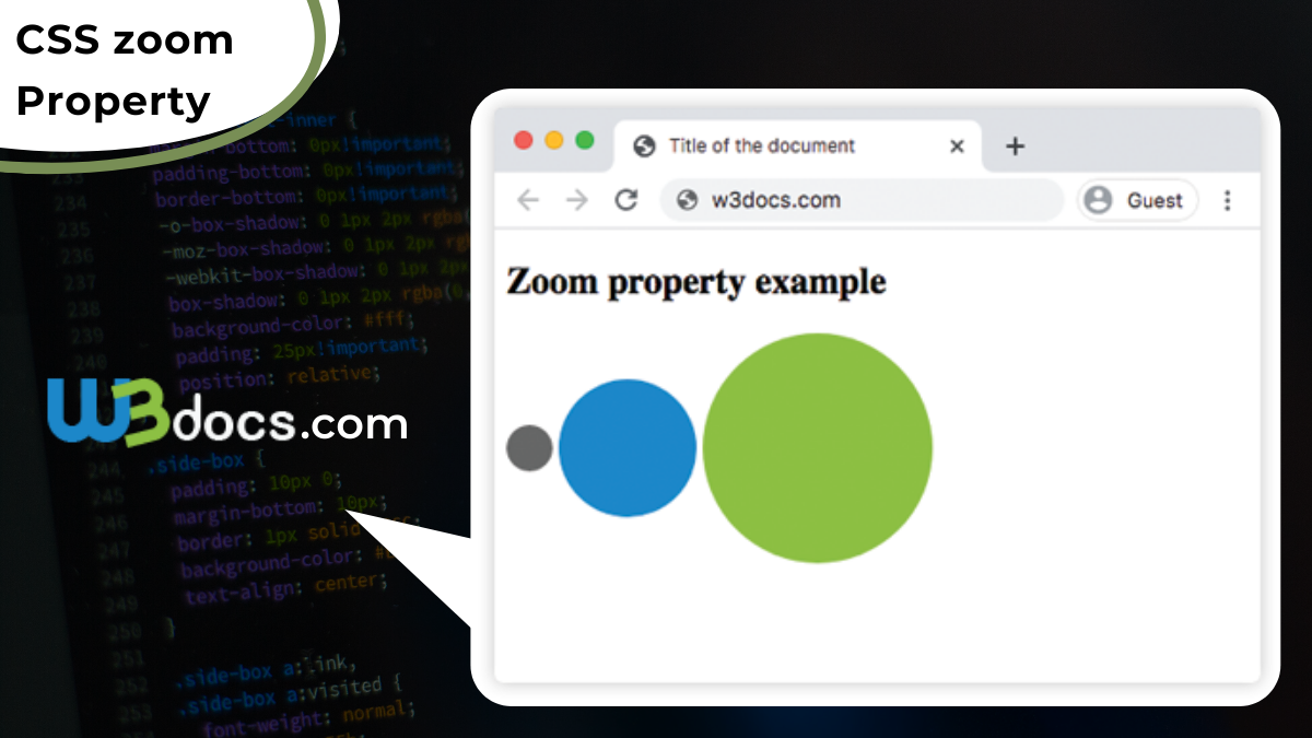 CSS zoom Property - Syntax, Values, Examples