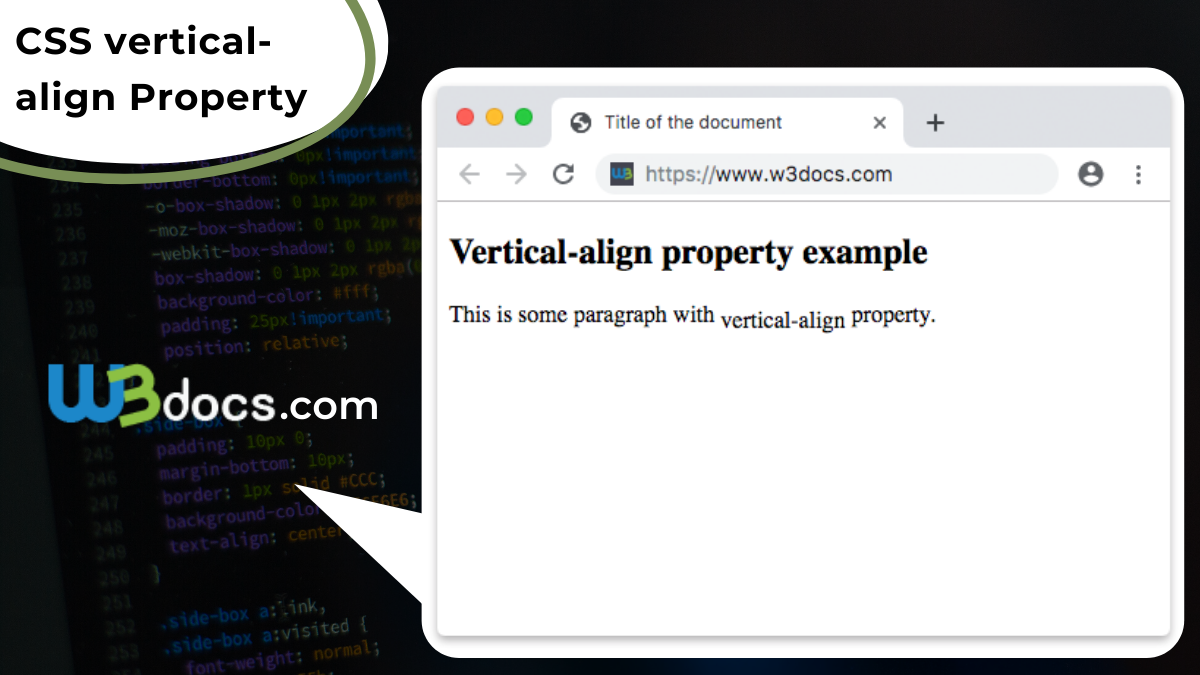 CSS Vertical Align  How does Vertical-Align Property Values work in CSS?