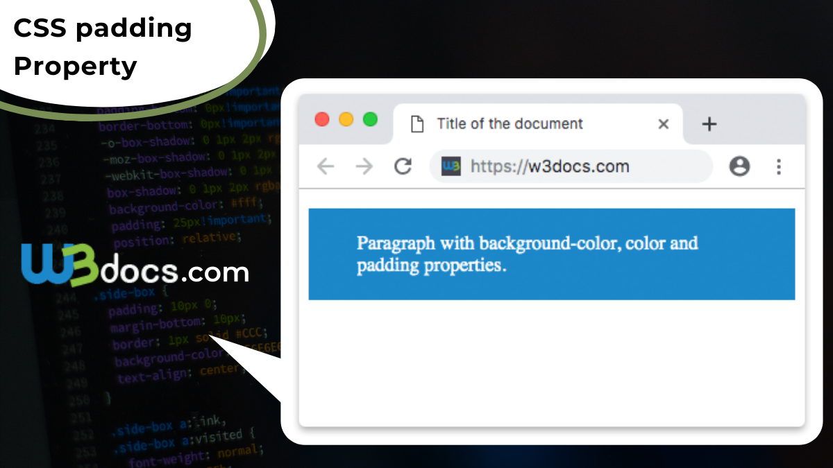 CSS padding shortcut property with its syntax, values and examples