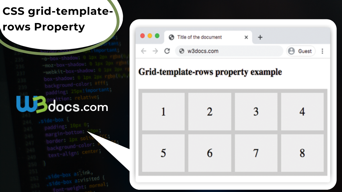 CSS Grid template rows Property css-grid-template-rows-property