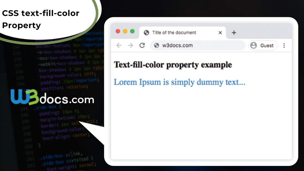 CSS text-fill-color Property- -webkit-text-fill-color