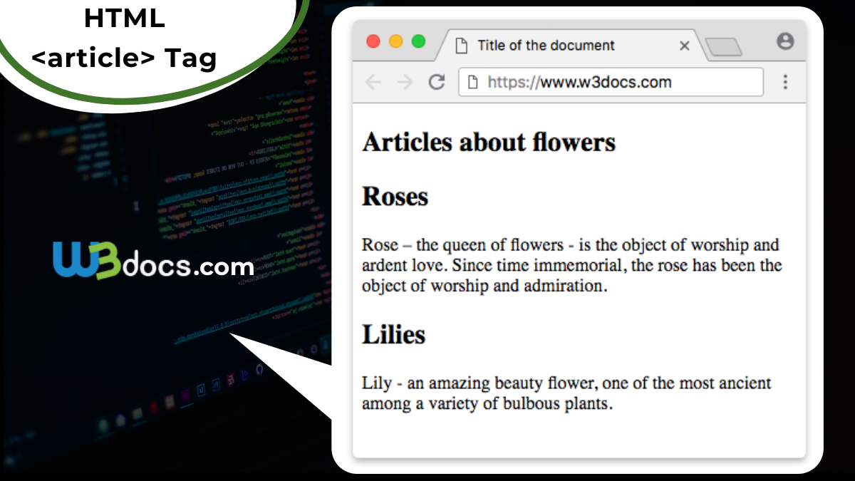 HTML article Tag