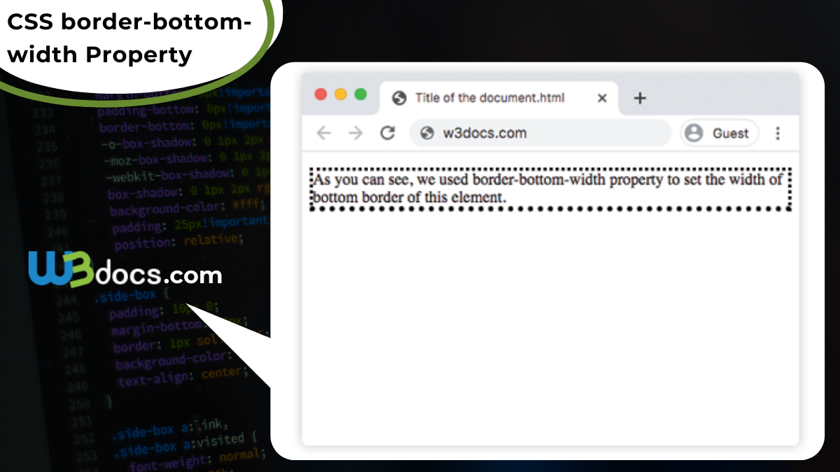 html border bottom width