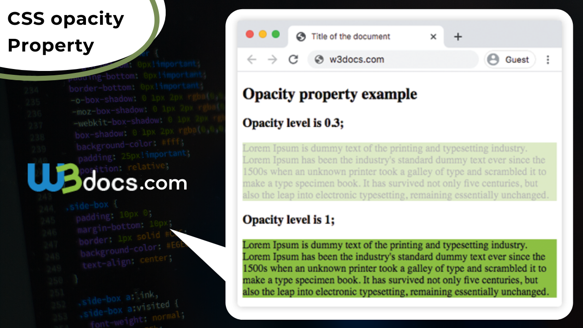 CSS opacity Property