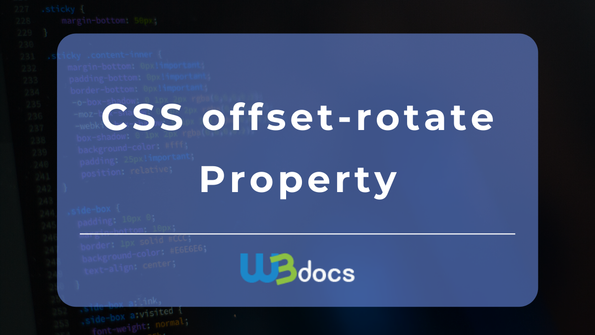 CSS offset-rotate property