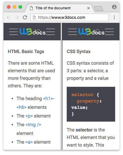 frameset example