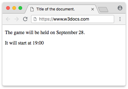HTML time Tag