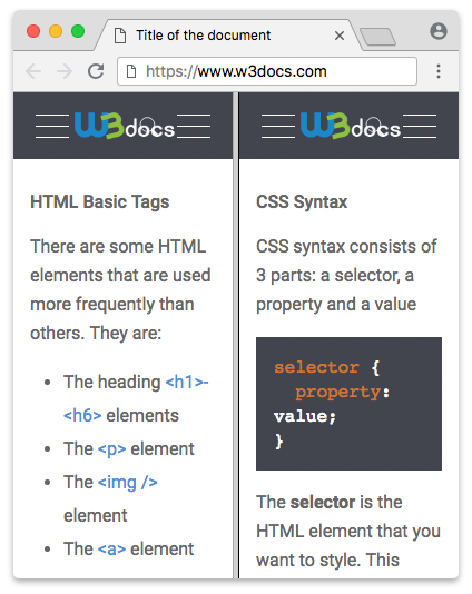 frame tag example