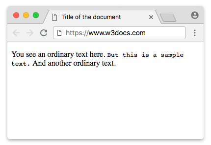 HTML samp Tag