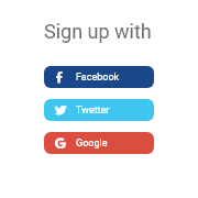 Registration with facebook, twitter and google