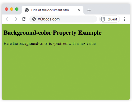 CSS background-color property