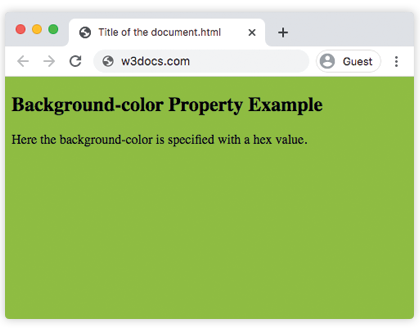 CSS background-color property