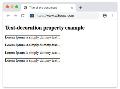 CSS text-decoration Property