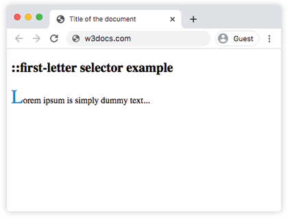 ::first-letter example