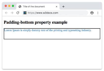 CSS padding-bottom Property