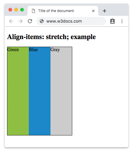 CSS align-items Property