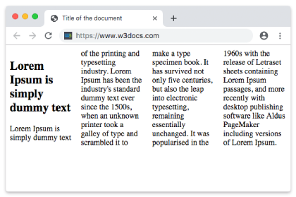 CSS column-span Property