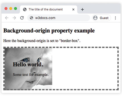 CSS background-origin Property