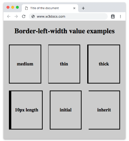  CSS border-left-width Property