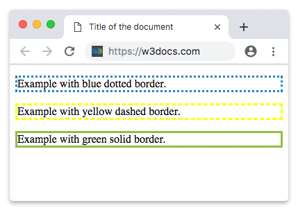 Plunderen geloof Pessimist CSS Border | Border Width | Border Color