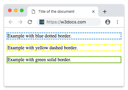 CSS Border | Border Width | Border Color