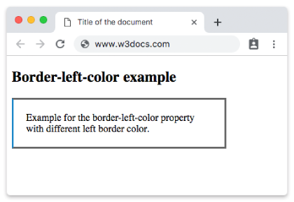CSS border-left-color property