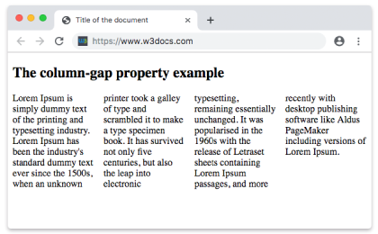 CSS column-gap Property