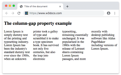 Css Column Gap Property