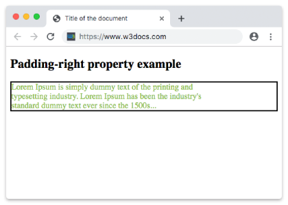 CSS padding-right Property