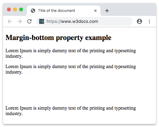 CSS margin-bottom Property